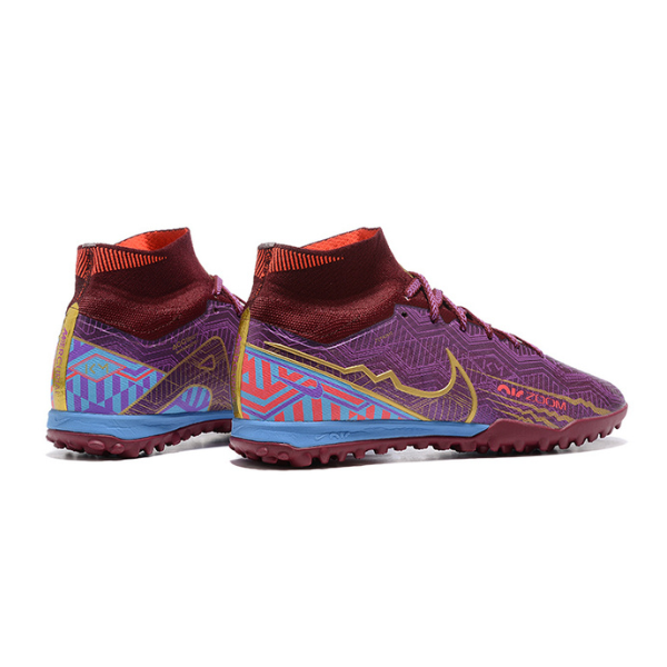 Botas de fútbol Nike Zoom Mercurial Superfly 9 Elite Turf TF para niños, color morado