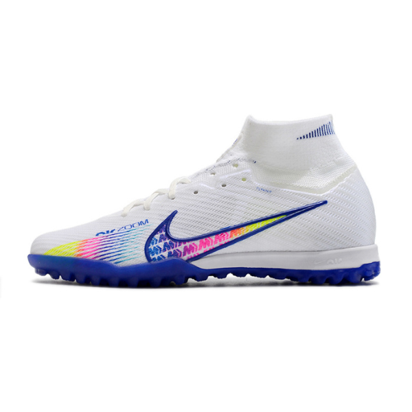 Botas de fútbol Nike Zoom Mercurial Superfly 9 Elite Rainbow Pack para niños Turf TF
