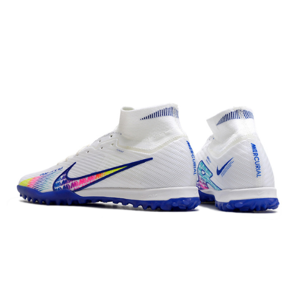 Botas de fútbol Nike Zoom Mercurial Superfly 9 Elite Rainbow Pack para niños Turf TF