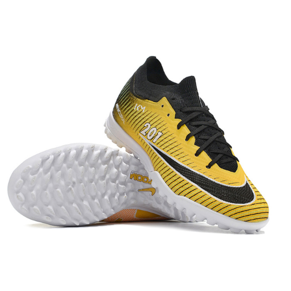 Botas de fútbol Nike Zoom Mercurial Vapor 15 Elite Turf TF para niños, color amarillo y negro