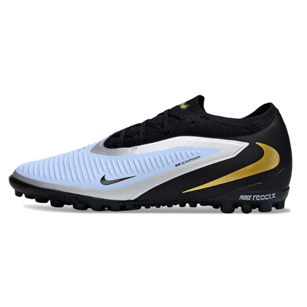 Nike Phantom 6 Pro Turf TF Football Boot Black and Light Blue