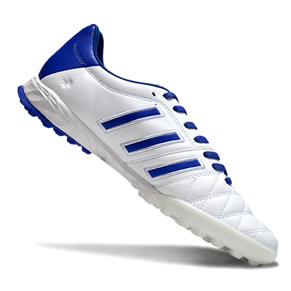 Botas de fútbol Adidas Adipure 11Pro Turf TF blancas y azules