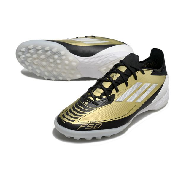 Botas de fútbol Adidas F50 Elite + Messi Triunfo Dourado Pack Turf TF