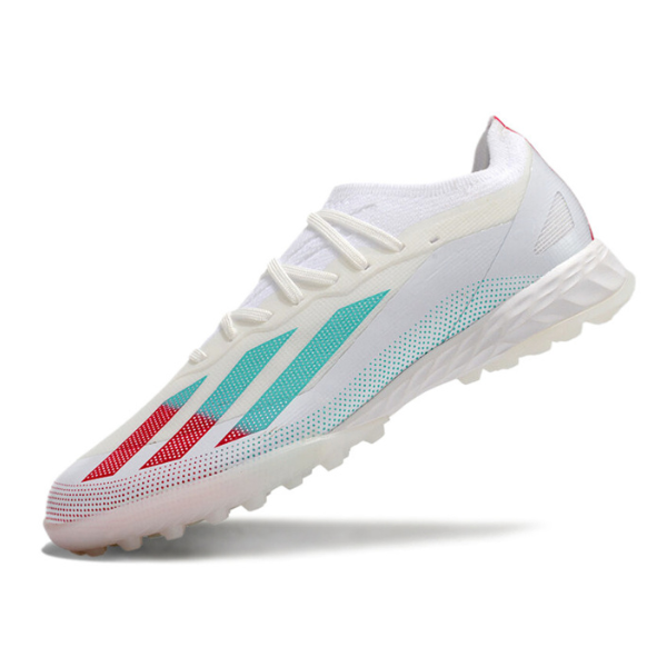 Adidas X Crazyfast.1 White Pink and Blue Turf TF Football Boot