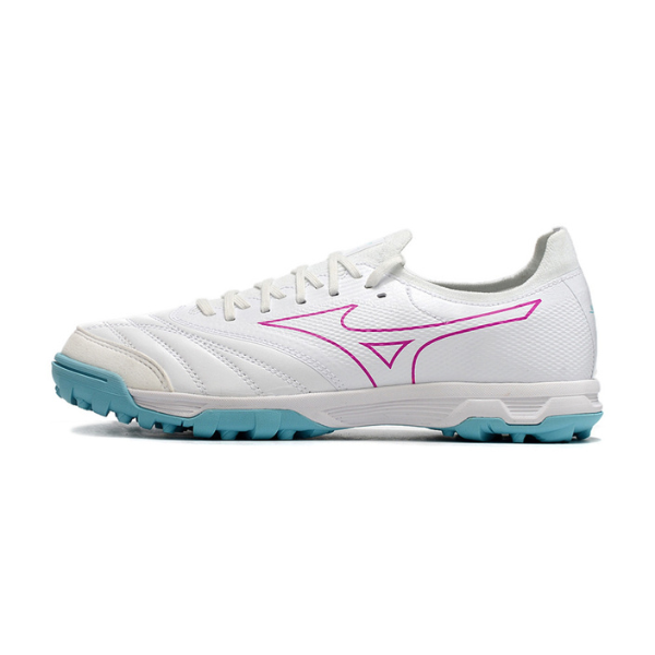 Botas de fútbol Mizuno Neo Sala Turf TF blancas y azules claros