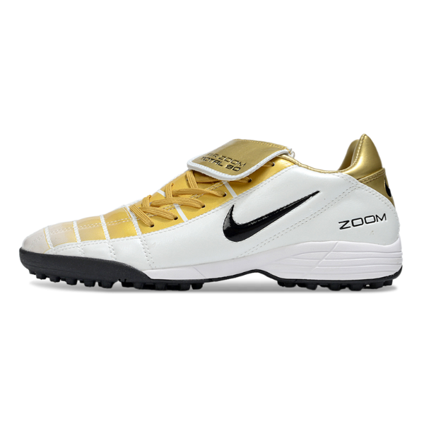Nike Air Zoom Total 90 III White and Gold Turf TF Football Boot