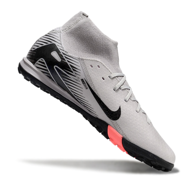 Nike Zoom Mercurial Superfly 10 Academy Gray and Black Turf TF Football Boot