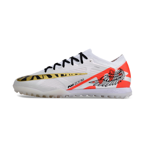 Nike Zoom Mercurial Vapor 15 Elite White Red and Black Turf TF Football Boot