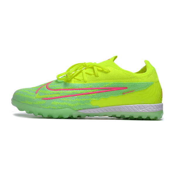 Botas de fútbol Nike Phantom GX Elite Turf TF verde y rosa