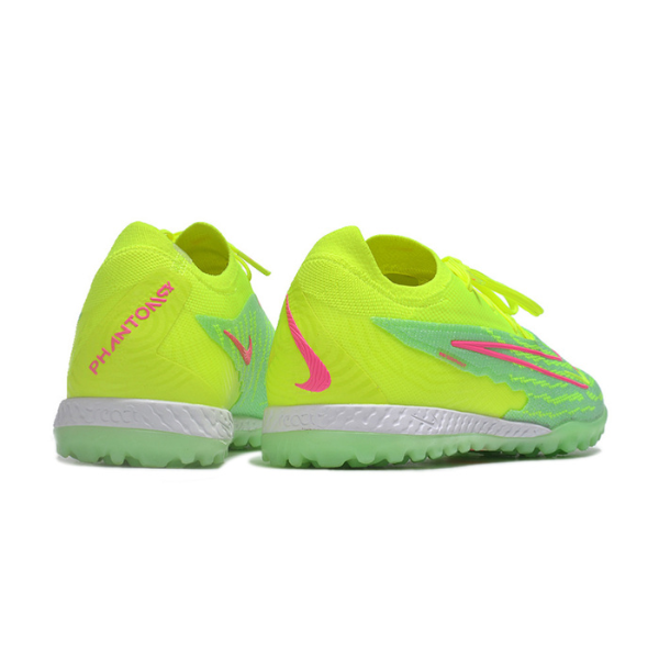 Botas de fútbol Nike Phantom GX Elite Turf TF verde y rosa