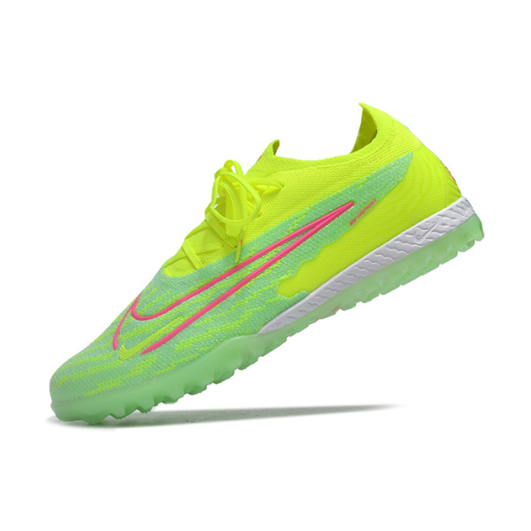 Botas de fútbol Nike Phantom GX Elite Turf TF verde y rosa