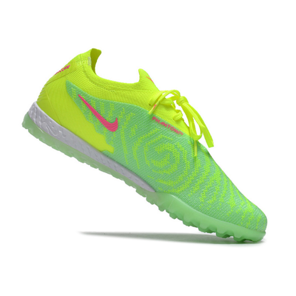 Botas de fútbol Nike Phantom GX Elite Turf TF verde y rosa