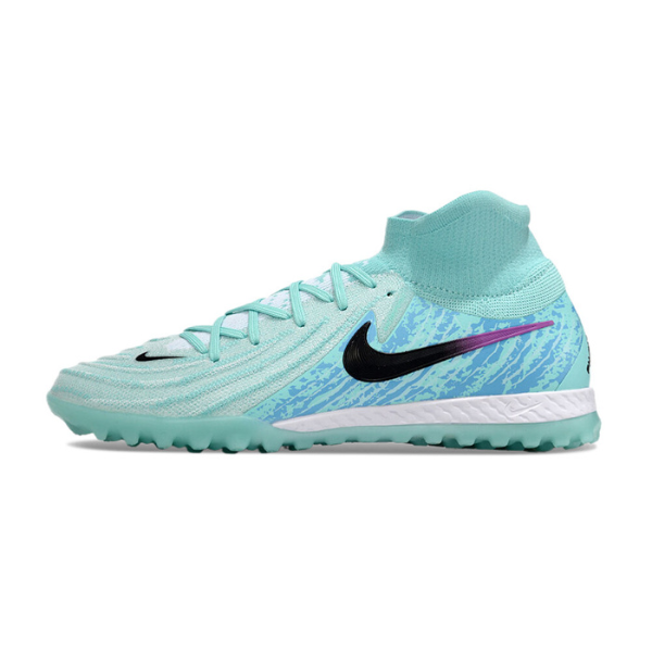 Botas de fútbol Nike Phantom Luna 2 Elite Turf TF azul claro y negro