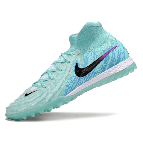 Botas de fútbol Nike Phantom Luna 2 Elite Turf TF azul claro y negro