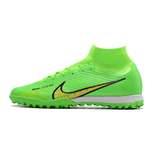 Nike Zoom Mercurial Superfly 9 Elite Green and Yellow Turf TF Football Boot