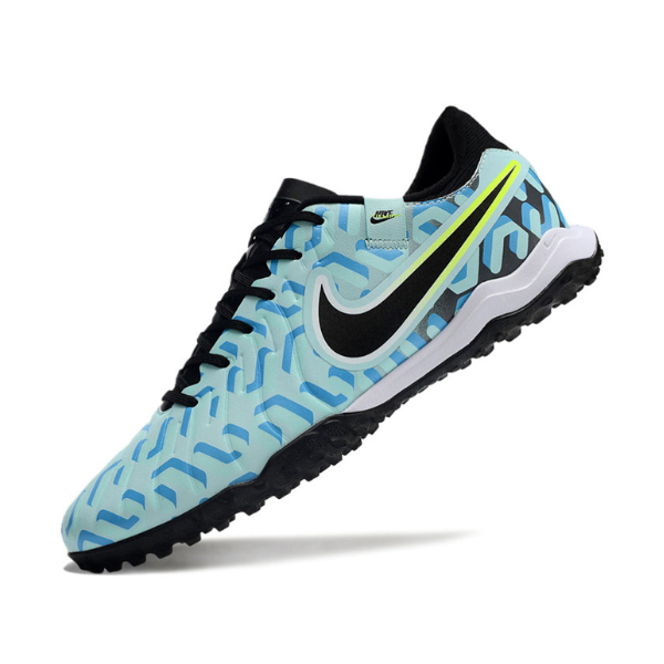Nike Tiempo 10 Legend Academy Light Blue and Black Turf TF Football Boot