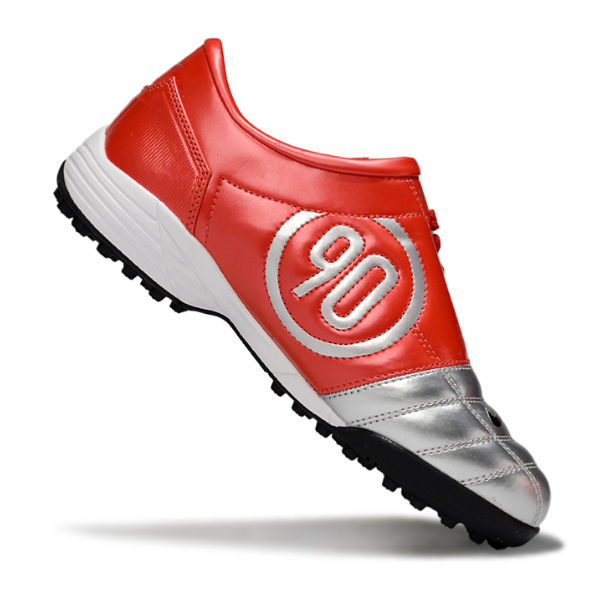 Botas de fútbol Nike Total 90 III Turf TF color plata y rojo