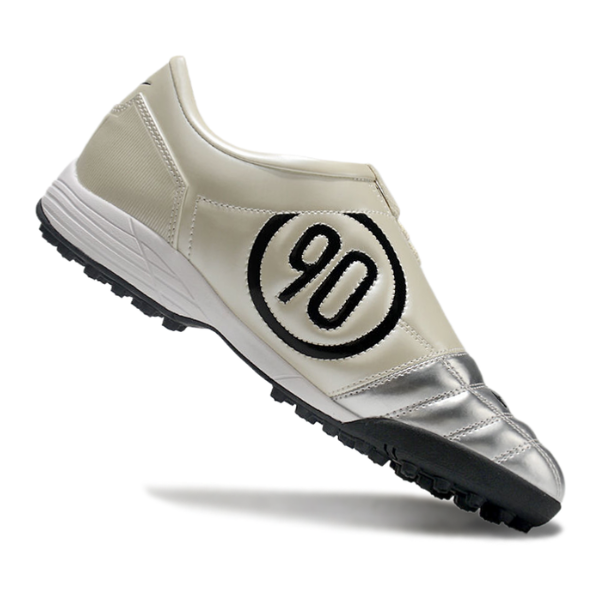 Nike Total 90 III Silver and Beige Turf TF Football Boot
