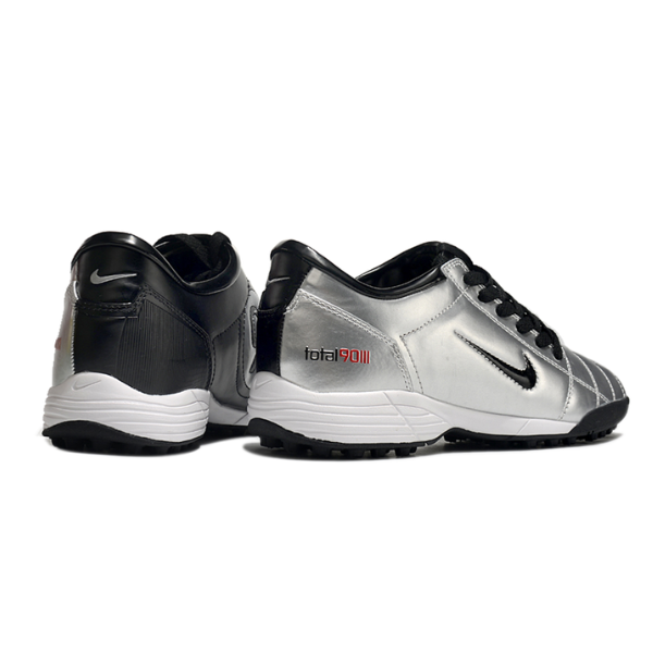 Nike Total 90 III Silver and Black Turf TF Football Boot