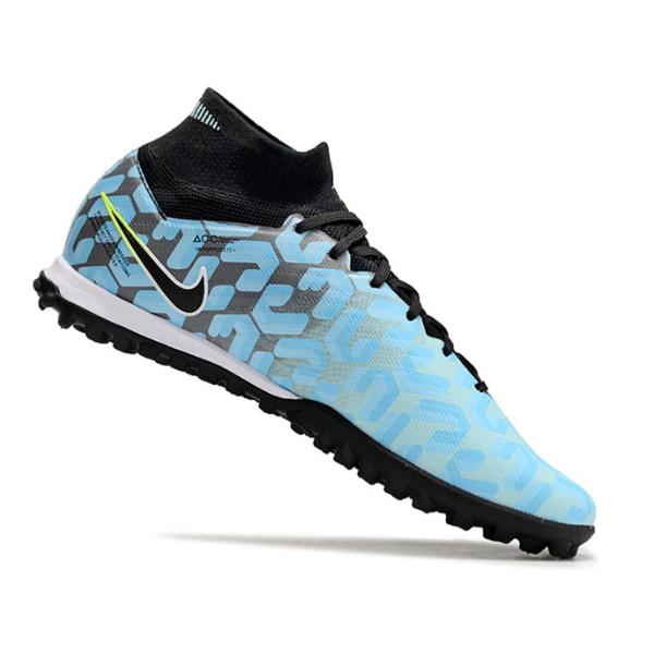 Nike Zoom Mercurial Superfly 9 Elite Light Blue and Black Turf TF Football Boot