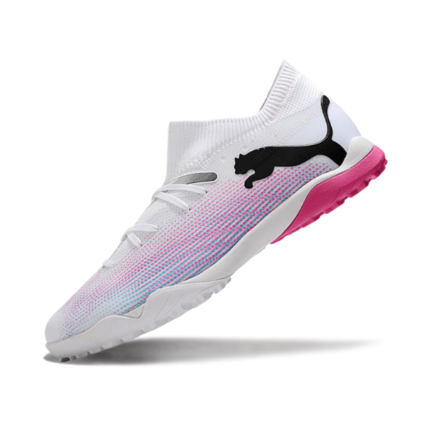 Puma Future 7 White and Purple Turf TF Football Boot