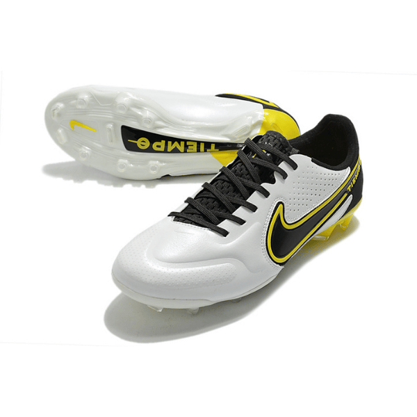 Botas de fútbol Nike Tiempo Legend 9 Elite Firm Ground FG amarillas y negras