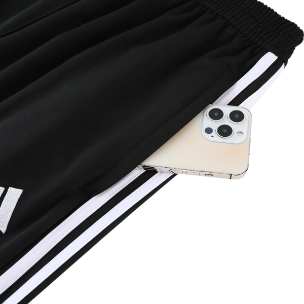 Conjunto de entrenamiento Adidas Training negro y gris, camiseta y pantalón