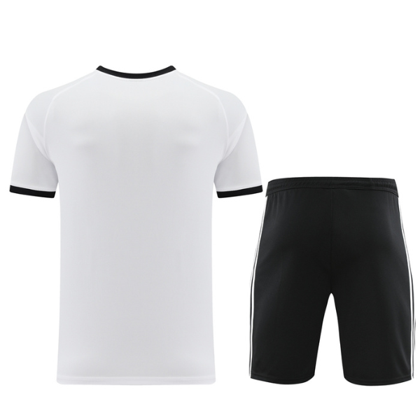 Adidas White and Black Training Set T-Shirt and Shorts