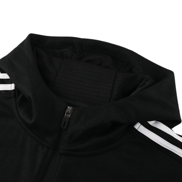 Conjunto Adidas Cold Set con abrigo y pantalones en blanco y negro
