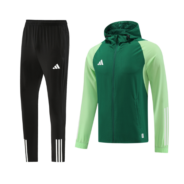 Conjunto de abrigo y pantalón Adidas Cold Green Black