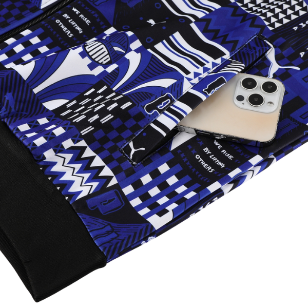 Puma Cold Set Blue White and Black Cold Set Quarter-Zip Top and Pants