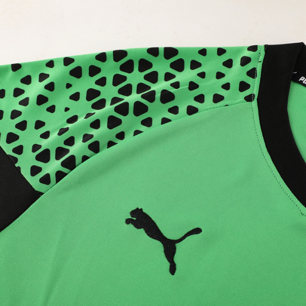Puma Green and Black Training Set T-Shirt and Pants