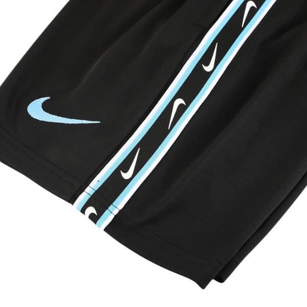 Conjunto de entrenamiento Nike azul y negro: camiseta y pantalones cortos