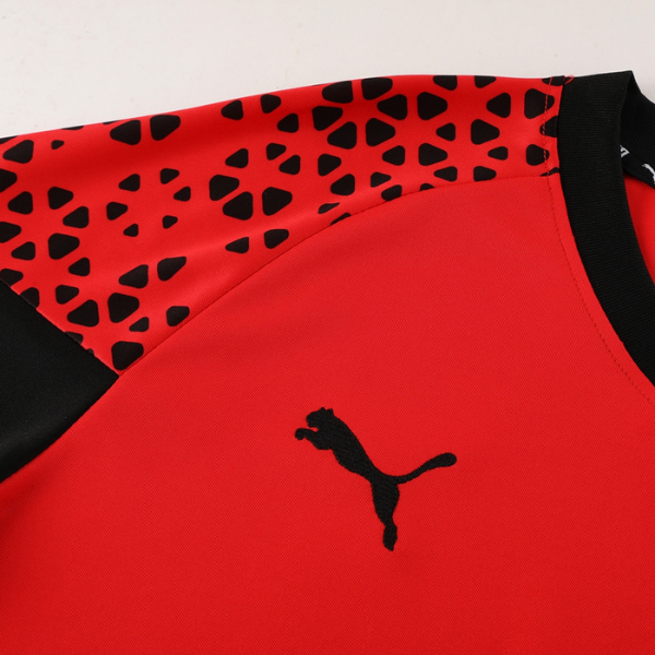 Puma Red and Black Training Set T-Shirt and Shorts