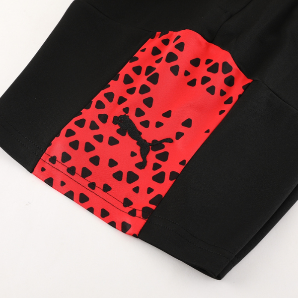 Puma Red and Black Training Set T-Shirt and Shorts