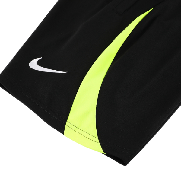 Nike Black and Light Green Training Set T-Shirt and Shorts