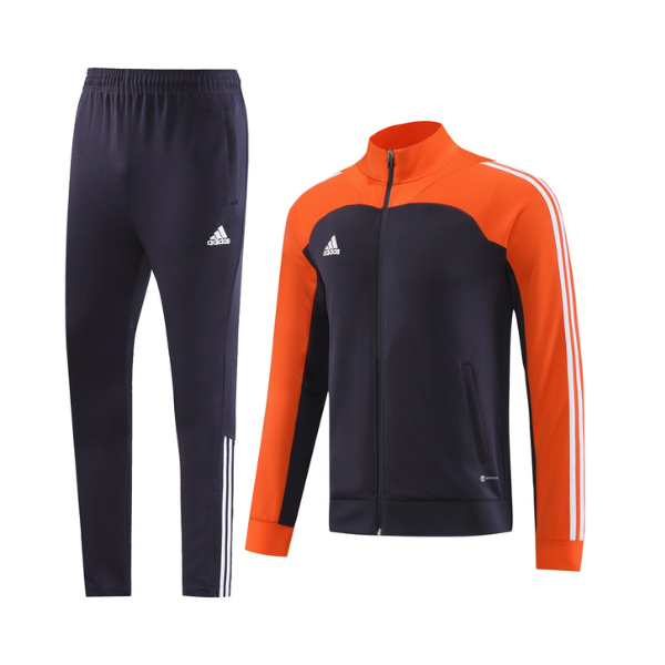 Chaqueta y pantalón Adidas naranja y negro Cold Set
