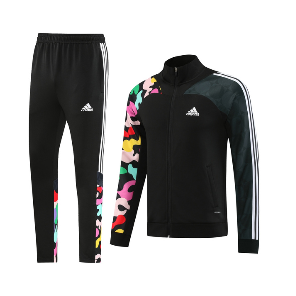 Chaqueta y pantalones Adidas Black and Colorful II Cold Set