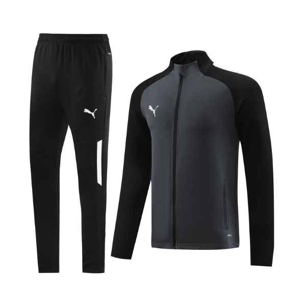 Puma Gray and Black Cold Set Jacket and Pants
