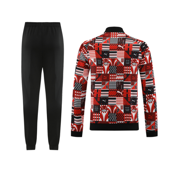 Puma Black Red and Gray Cold Set Jacket and Pants
