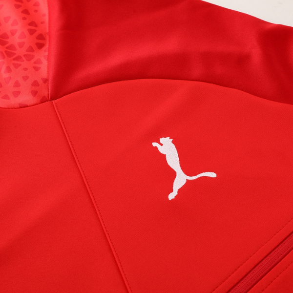 Puma Red and Black Cold Set Jacket and Pants