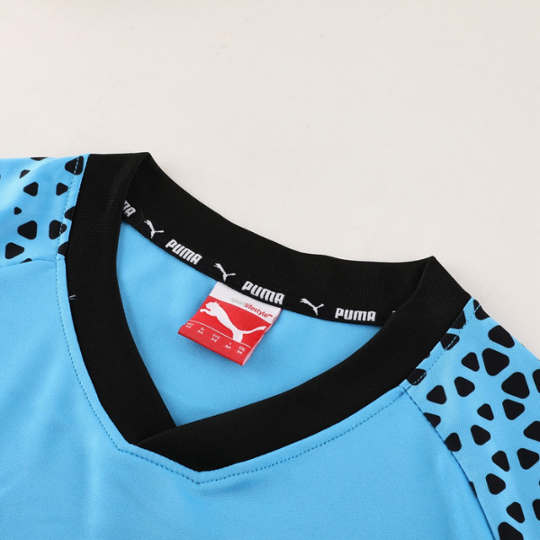 Puma Training Set Light Blue and Black Training Set T-Shirt and Pants