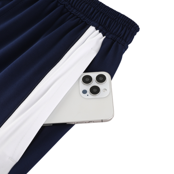 Conjunto Adidas Blue Cold con camiseta y pantalones con cremallera de un cuarto