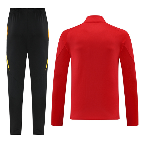 Adidas Red Yellow and Black Cold Set Quarter-Zip Top and Pants