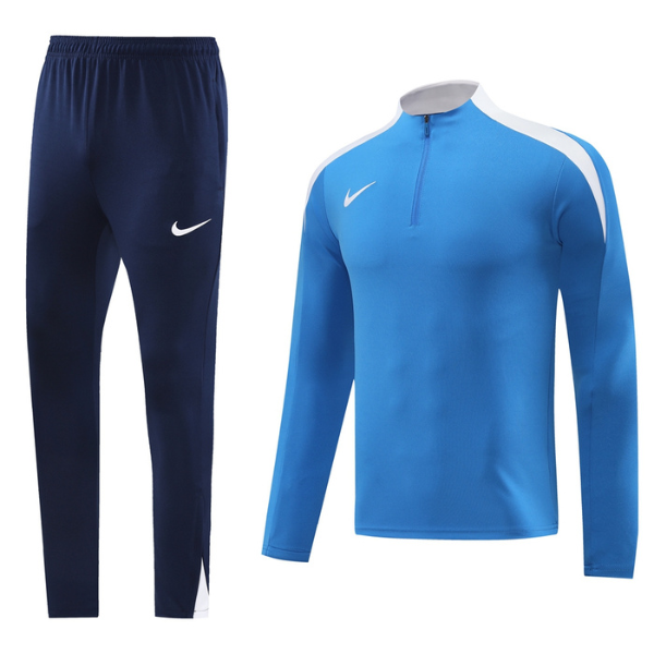 Nike Blue Cold Set Quarter-Zip Top and Pants