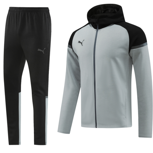 Puma Gray and Black Cold Set Jacket and Pants