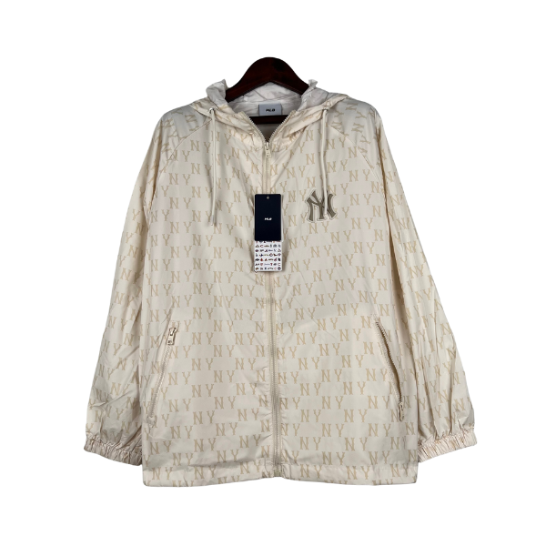NY Beige Gold Windbreaker Jacket