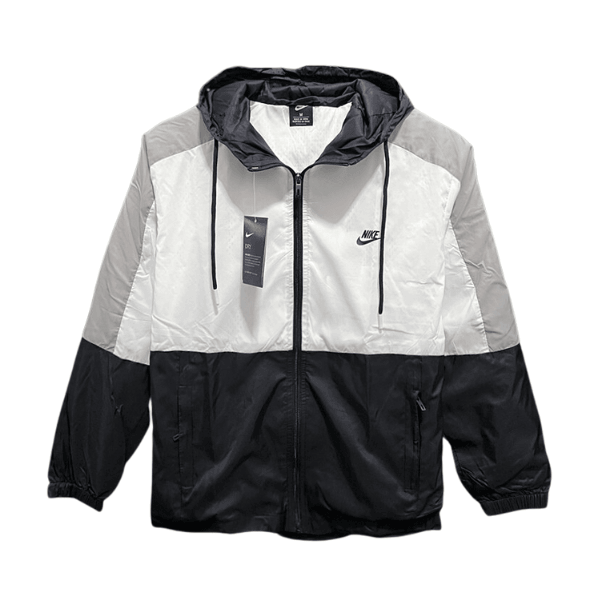 Chaqueta cortavientos Nike blanca y negra