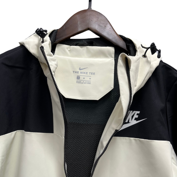 Nike Black and Beige Windbreaker Jacket