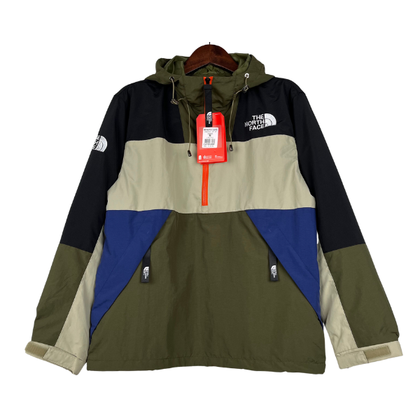 Chaqueta cortavientos verde y beige de The North Face